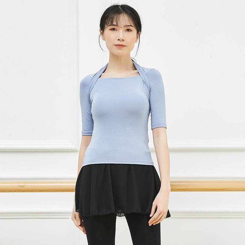 Clearance discount ~ Shoulder ballet dance service women's training clothes Latin dance clothes clothes clothes