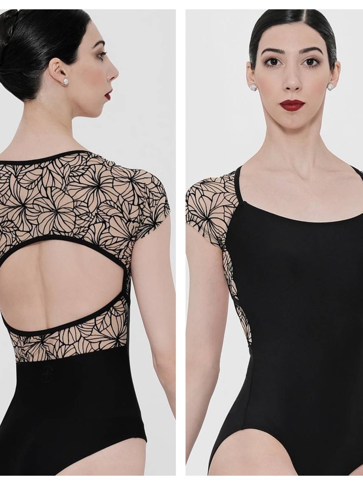 Ballet connecting exercise, dance gymnastics clothing lace short -sleeved skills test -shaped sportswear air yoga clothing women's clothing