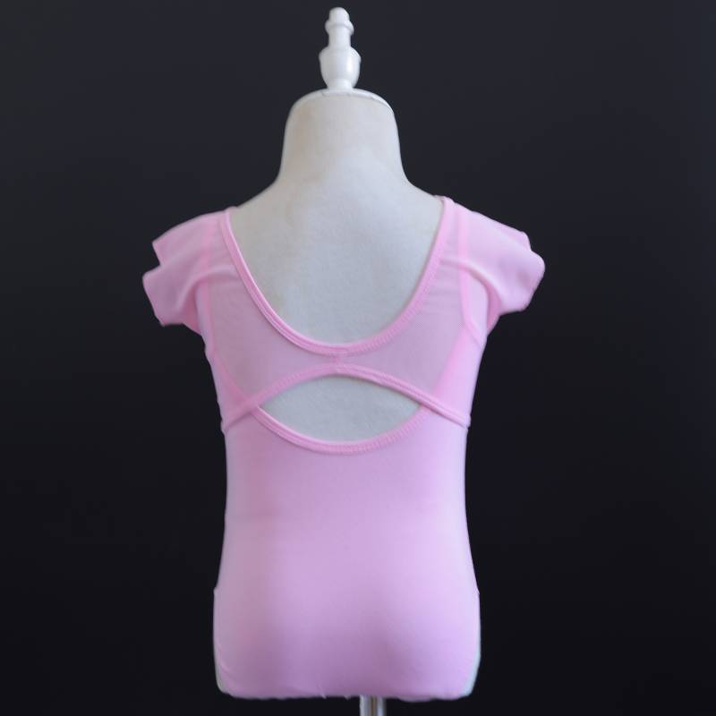 Children's dance service girls practice girls girls summer short -sleeved ballet connecting body shape