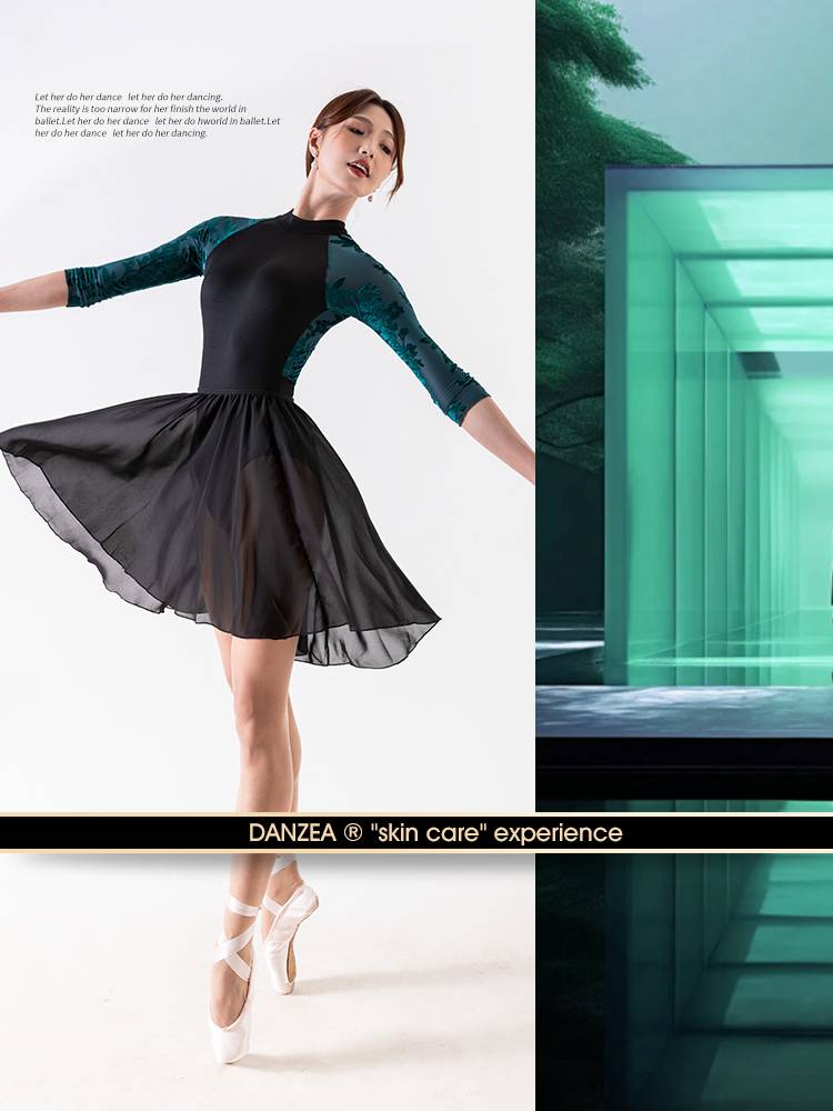 Danzea dance dance dance seven -point sleeve professional velvet ballet practice service adult women's empty yoga shape clothes