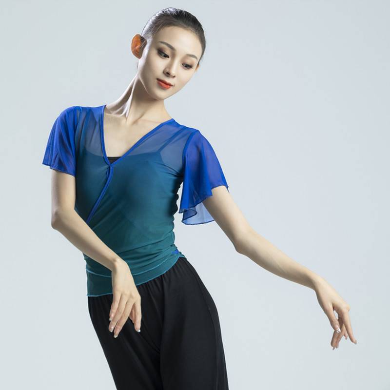 Classical dance exercise female top -based training dance dance clothing adult gauze ballet test teacher slim body performance