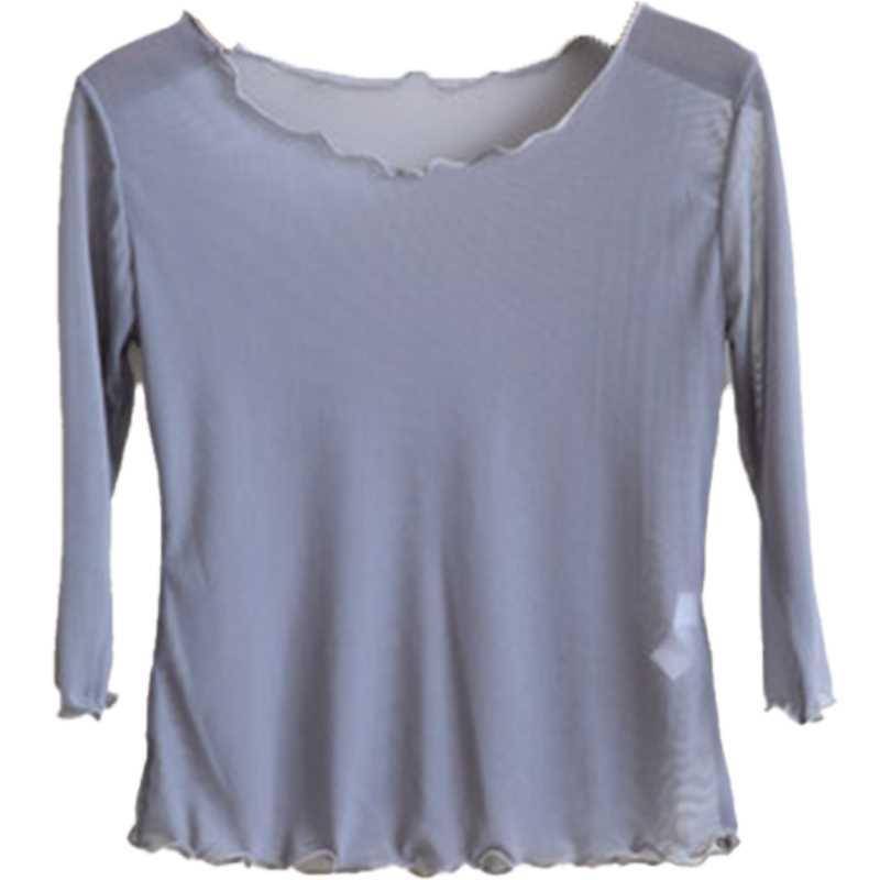 Dance net gauze ballet Modern dance classical dance exercise short sleeve adult female elastic gauze new