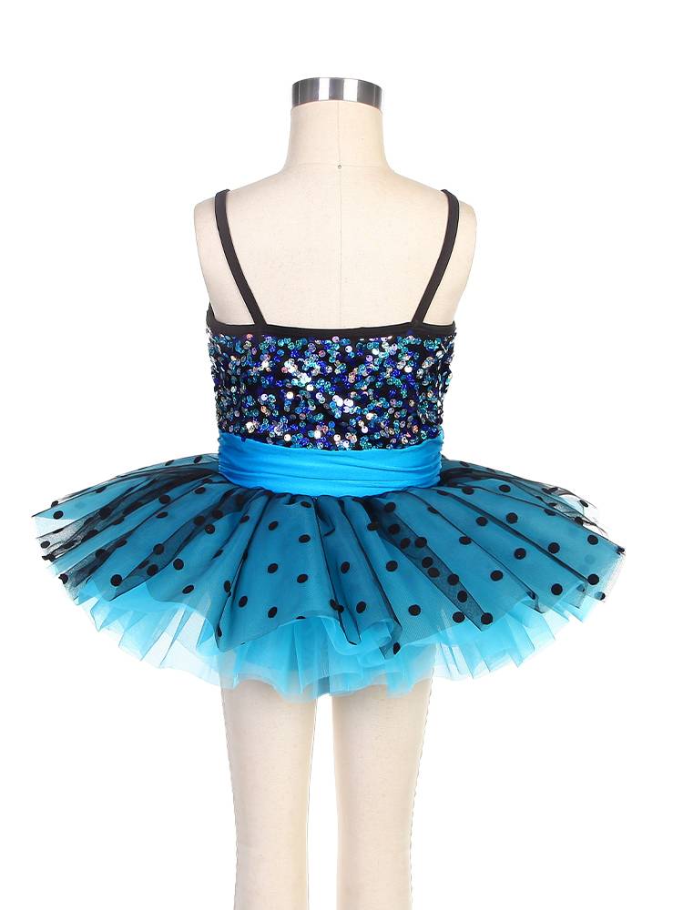 Ballet performance service for children and girls Tian Blue Professional Performance Dress Skirt Fanta Skirt Sequenant Ballet TUTU skirt