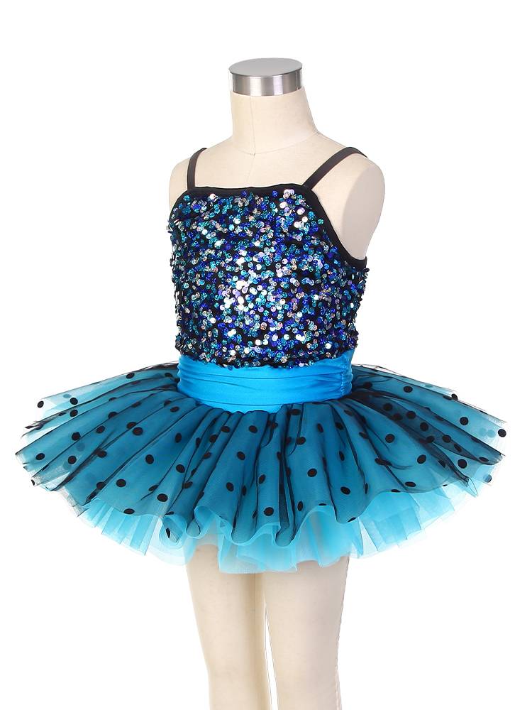 Ballet performance service for children and girls Tian Blue Professional Performance Dress Skirt Fanta Skirt Sequenant Ballet TUTU skirt