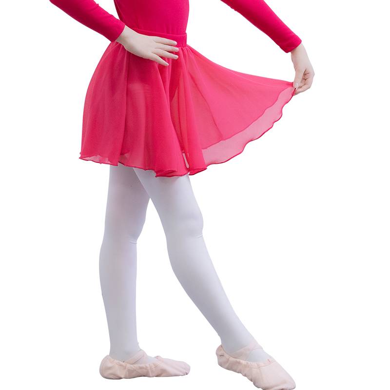 Children's skirt women's basic dance skirt children's ballet training skirt chiffon skirt one waist apron dance clothing