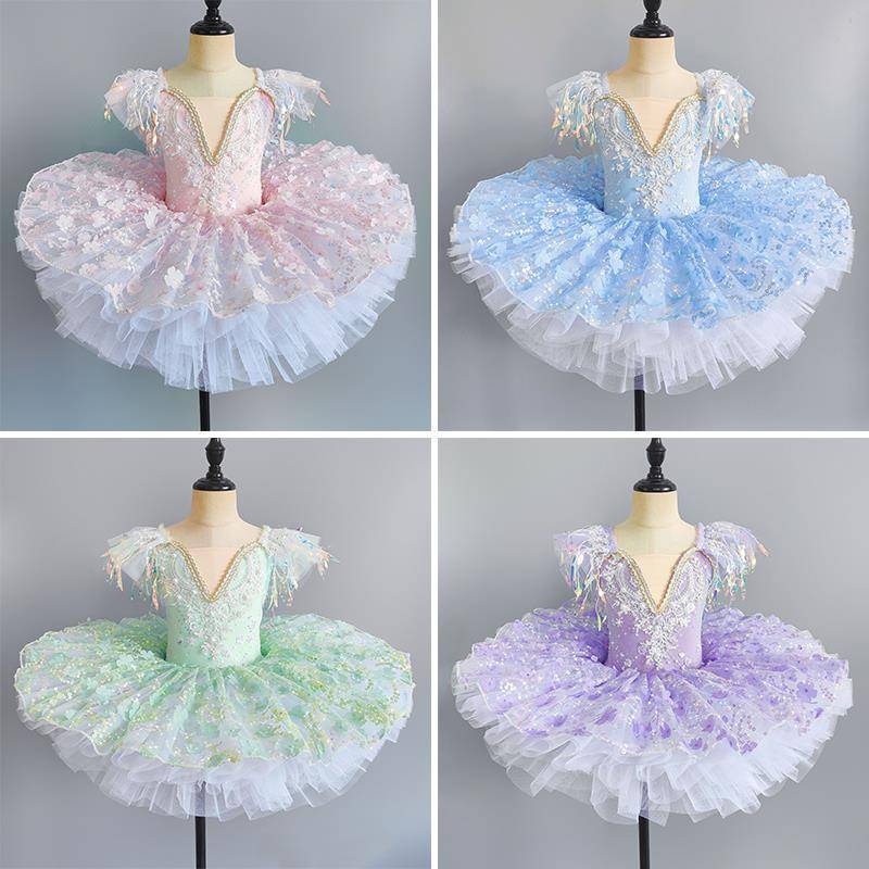 Children's New Year's Day dance skirt ballet girl Little swan dance show catastroph