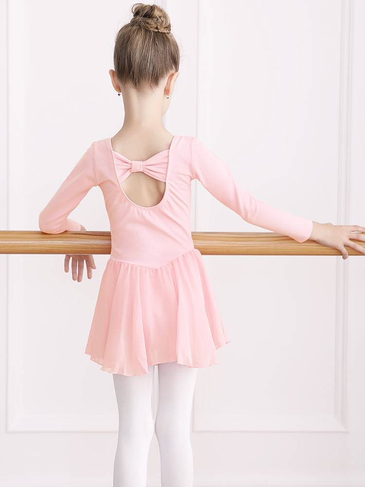Dance service children's ballet dance skirt girl summer short -sleeved dancing conjunctuous exercise service children's Chinese dance body service