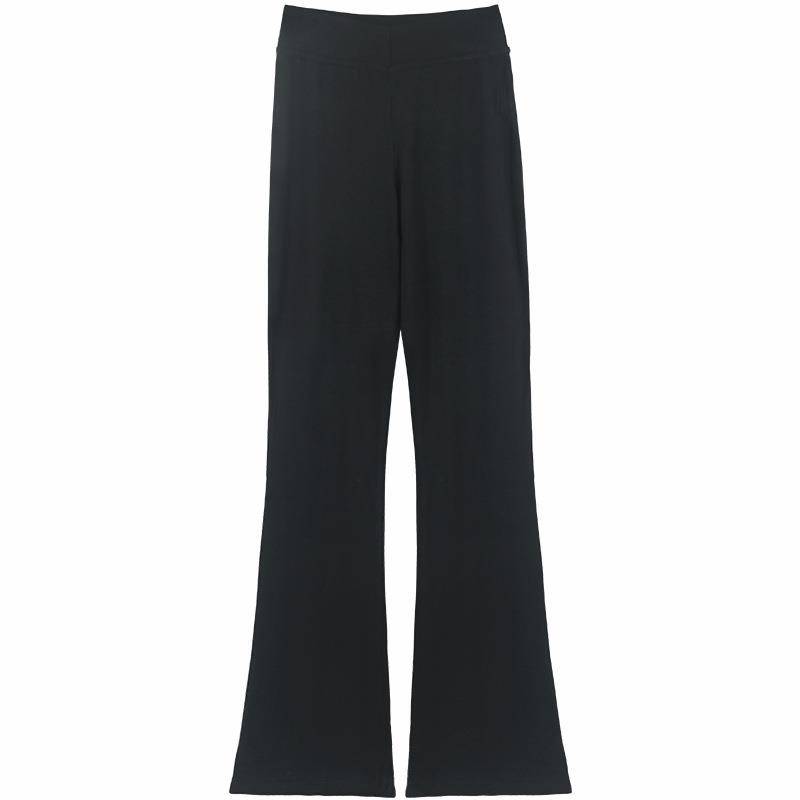 Dance pants yoga clothing female adult bodybuilding micro -flared straight tube pants ballet black trousers practice pants