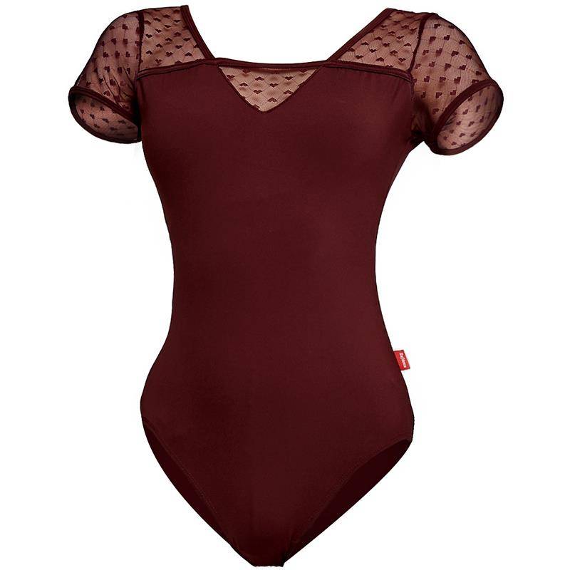 Ballet dance exercise, adult female short -sleeved mesh conjoined gymnastic service classical teacher professional body service Chinese dance