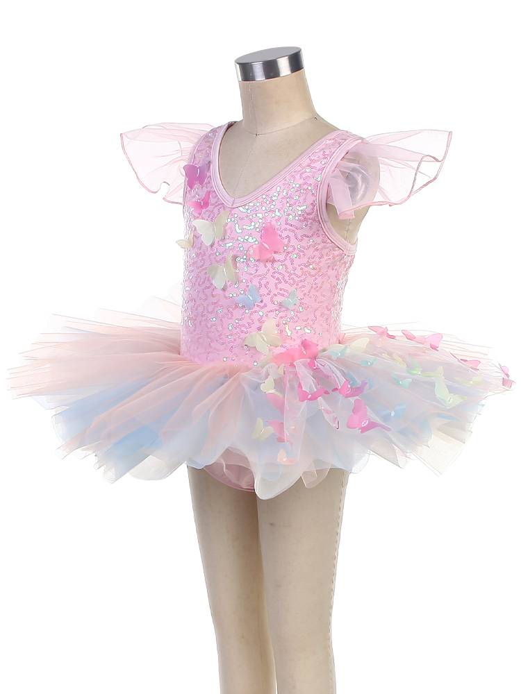 Ballet performance service children's new pink stage performance suit sequins puffed skirt professional ballet tutu skirt