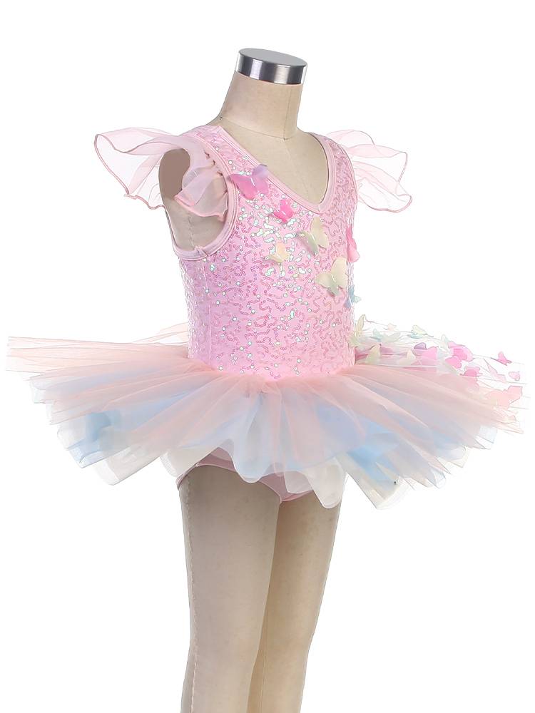 Ballet performance service children's new pink stage performance suit sequins puffed skirt professional ballet tutu skirt