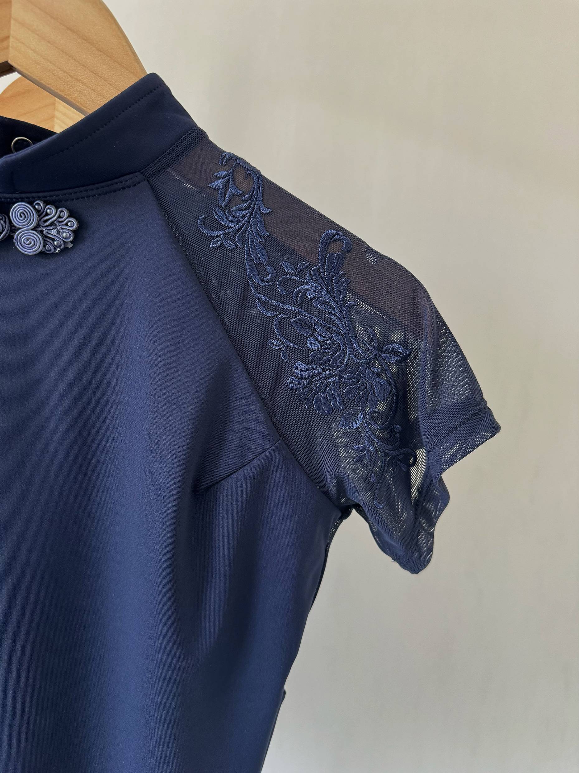 Adult ballet -shaped dress short -sleeved dance service female new Chinese stand -up collar gymnastics uniform Chinese dance exercise uniform