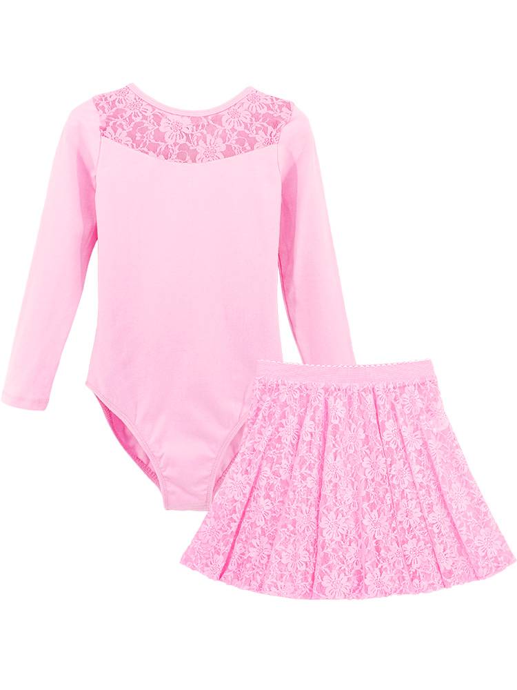 Children's dance clothing suit skirt female black lace skirt girl long -sleeved exercise ballet Chinese dance Chinese dance