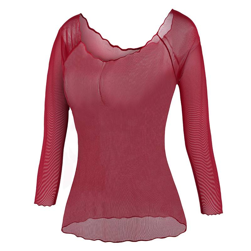 Spot ballet dance g service, practice clothes, gymnastics clothing, stretch mesh long -sleeved gauze coat
