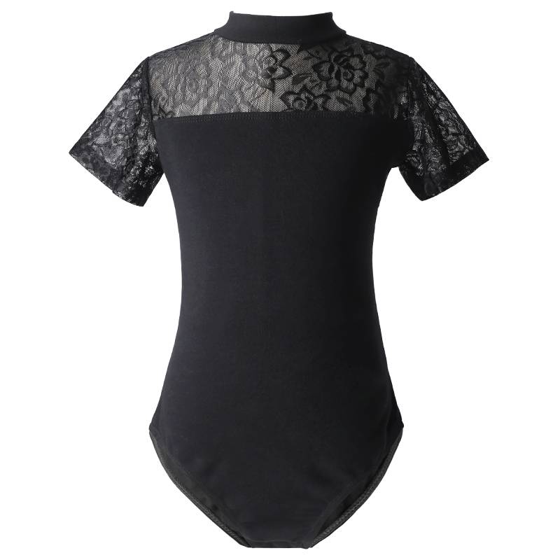 Children's dance service girl spring and summer long -sleeved lace -shaped body practice service girl dancing test ballet performance service