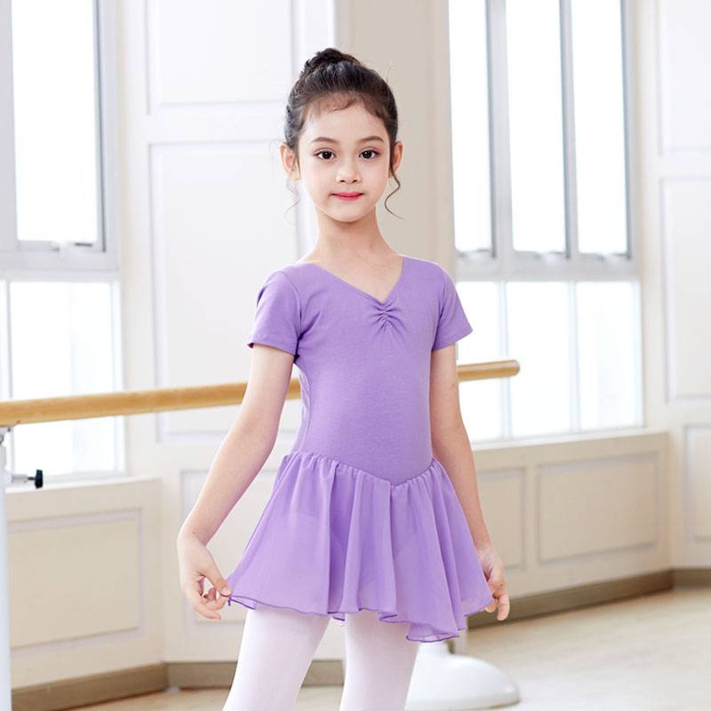 Children's dance service girl summer practice gymnastics service female A children dance skirt Chinese dance children's ballet