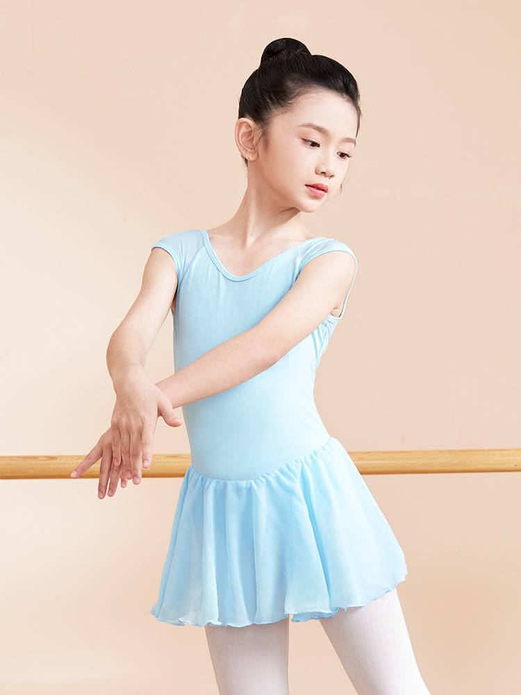 Dance clothing female summer children's ballet skirt body dancing dancing exercises chiffon skirt girl gymnastics test clothing