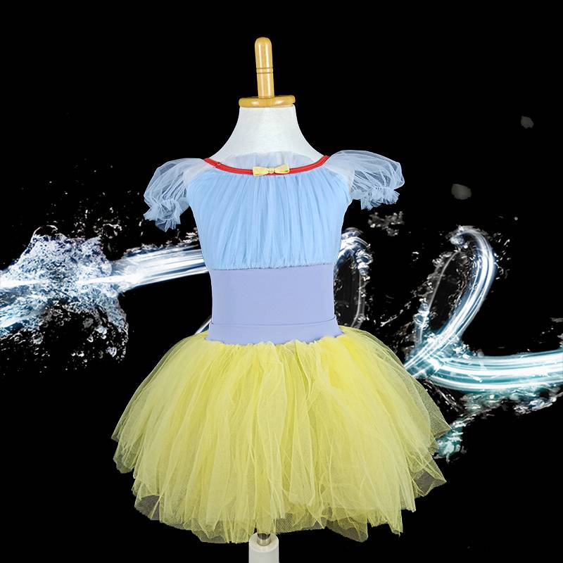 Children's dance practice service girl -shaped gymnastics service princess short -sleeved summer ballet Chinese dance