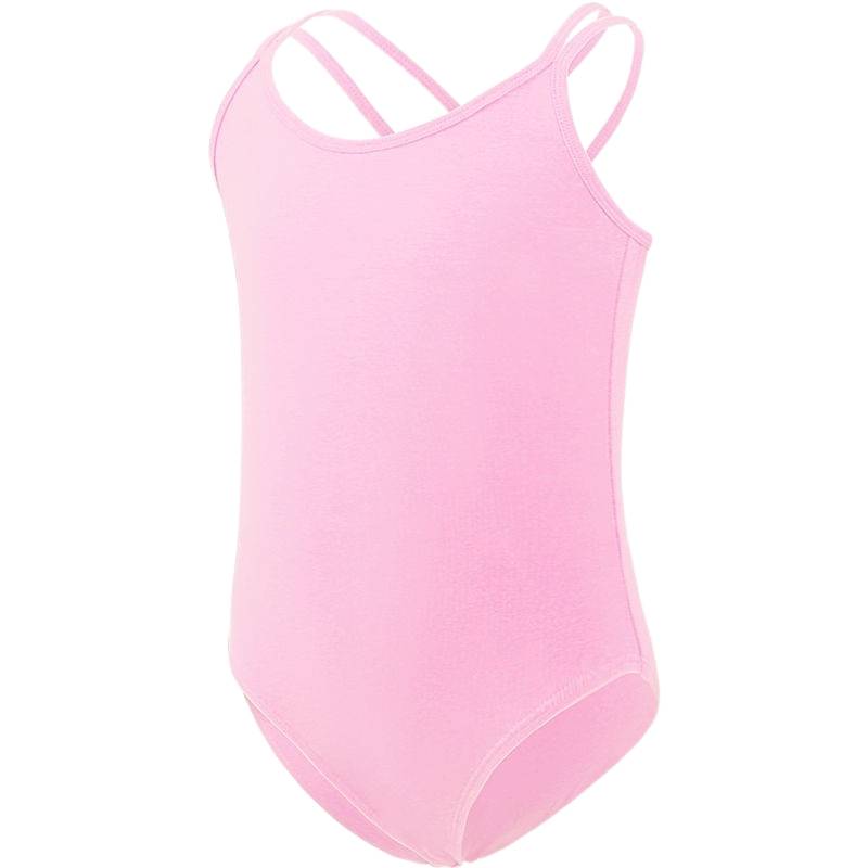 Children's dance clothing spring and summer ballet connecting girl suspenders closed crotch exercises Chinese dance dance clothes
