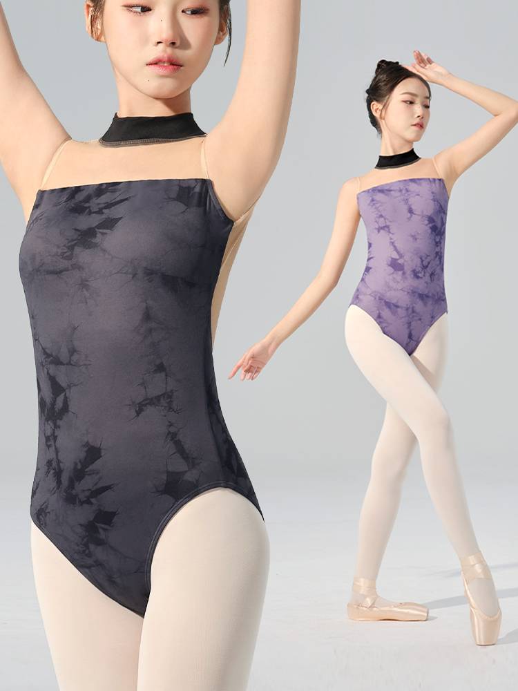 Ballet dance service female leading printing exercises, adult high -shaped sportswear gymnastics, gymnastics kicker training uniform dance uniform