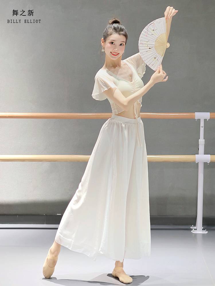 Classical dance yarn clothing base training clothing, clothing practice service ballet cover shirt net yarn dance top women's new style