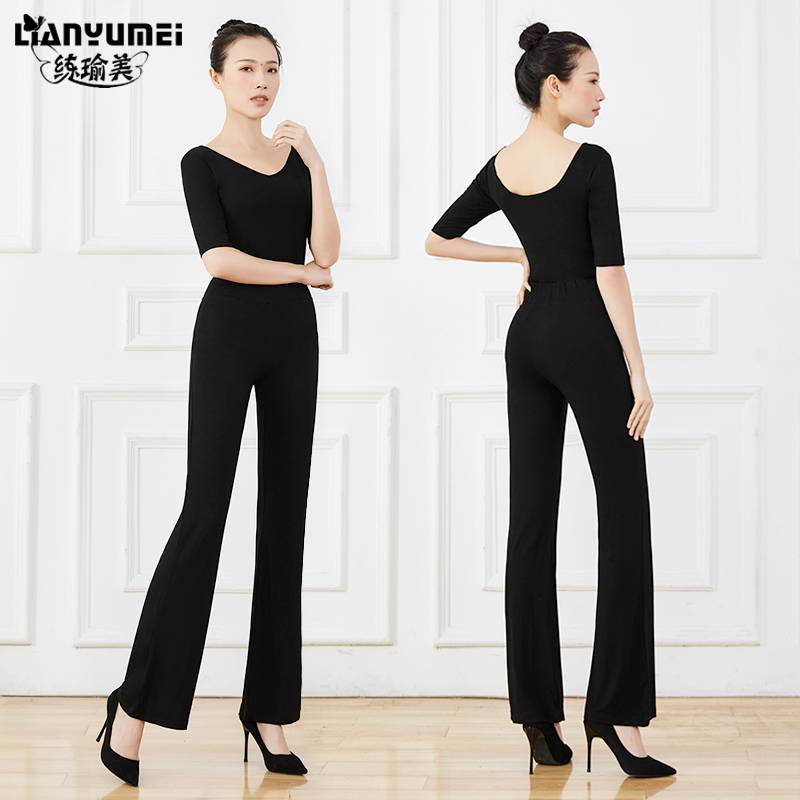 Spring and summer body training clothing actress elegant etiquette training model walking show tutor V -neck dance training service