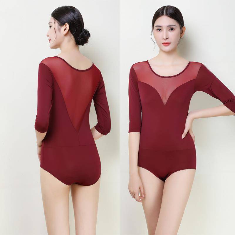 Autumn poetry apartment in spring and summer art test -shaped sportswear female adult gymnastics uniform ballet dance dance clothes slim dance exercise uniform
