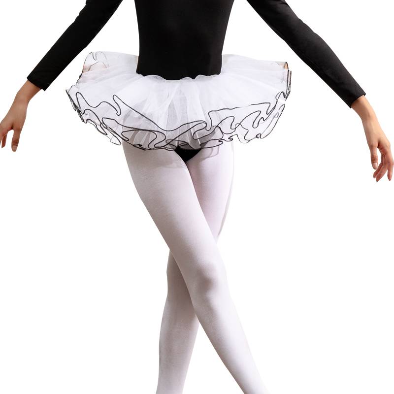 Children's ballet skirt girl princess puffy skirt dance dance girl practicing the half -body net gauze skirt new