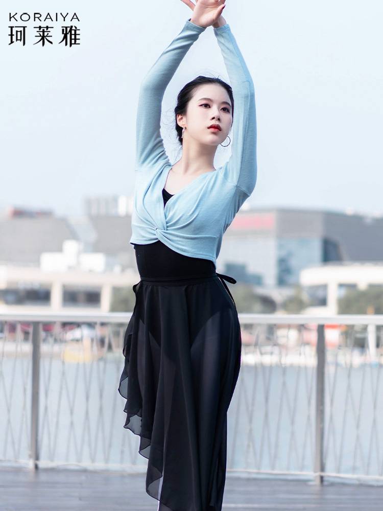 Dance sweater female ballet exercise exercise, sports jacket, gymnastics modern dance outside dance, shawl needle knit sweater