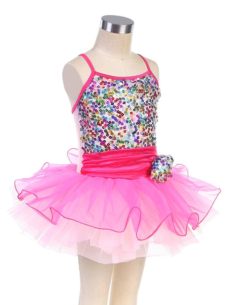 Ballet performance service children's rose red professional dance skirt sequel gauze skirt puffing skirt competition ballet tutu skirt