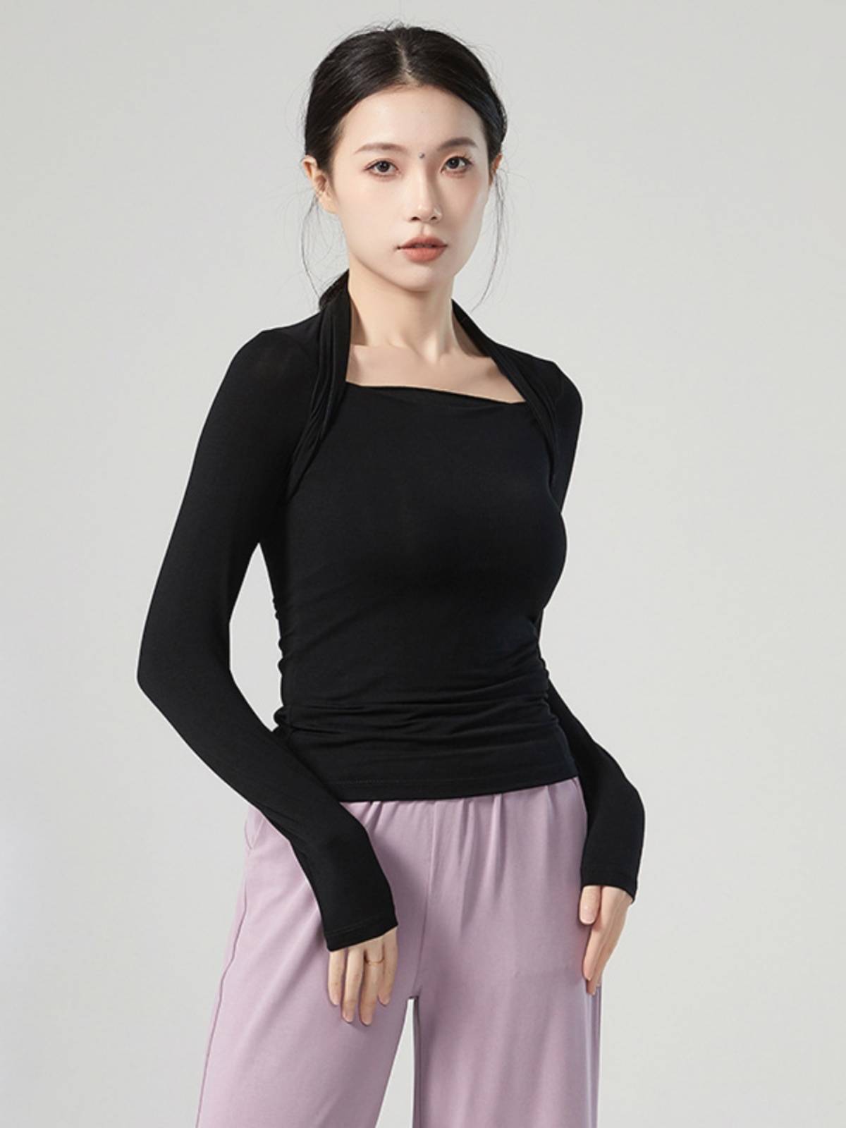 Shoulder ballet dance service female practice service Latin dance clothes dress dancing dancing gymnastics sports clothes outside
