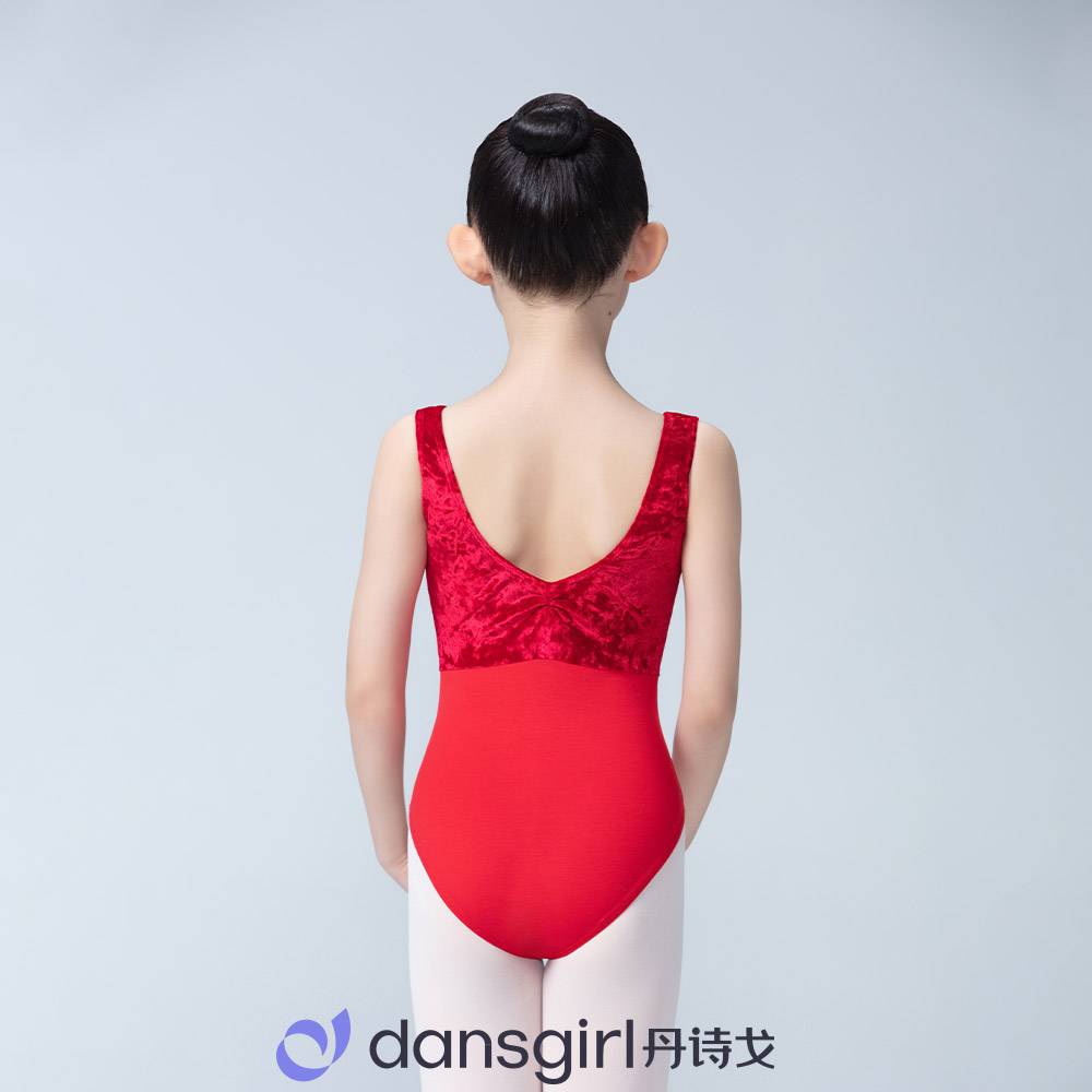 Danshigo dance service ballet -shaped children's practice service national dance girl wide shoulder dress