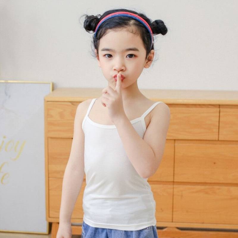 Children's dance suspender vest, girl -shaped body training, underwear Chinese ballet special dance white bottoming