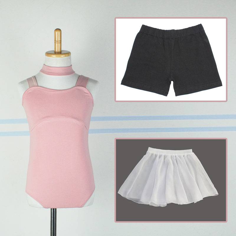 Children's dance service civil dance camisole training service girl ballet professional gymnastics test grade body performance clothes cotton