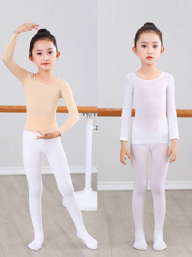 Dance Ding Clothing Children's Tight Long -sleeved Ballet Dance Fun Girl Skin Skill