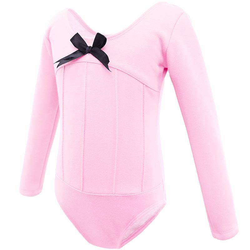 Winter dance service long -sleeved plus velvet dance clothes girl dance and warm children Chinese dance ballet -shaped dress