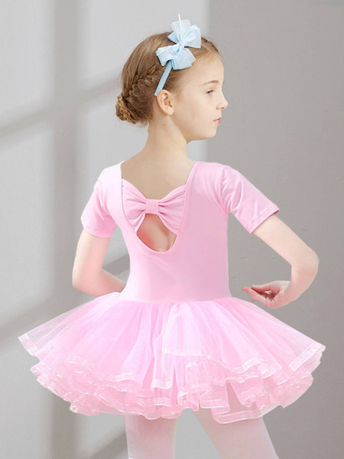 Children's dance clothing girl conjoined exercises ballet dance skirt Children Chinese dance watch performance grade dance skirt