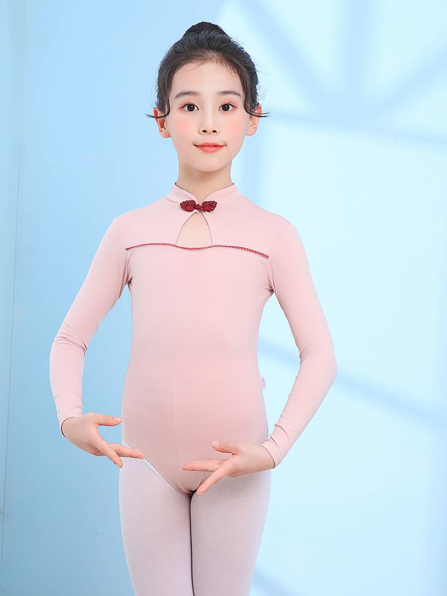 Dance service children's practice service children's Chinese dance ballet skirt puffy skirt gymnastics clothing body clothes short sleeves