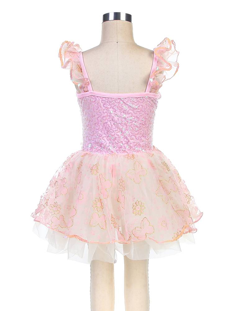 Ballet performance service children's pink professional performance suit short skirt puff skirt sequins ballet tutu skirt