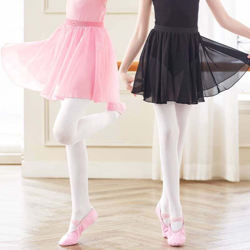 Children's dance skirt practice clothes pink skirt pink skirt, a piece of chiffon apron, girl ballet dance skirt skirt