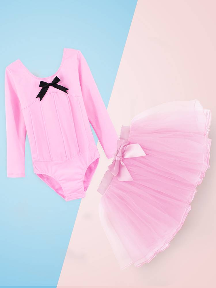 Children's dance service girls summer short -sleeved exercise suit set children's ballet dance dance skirt Chinese dance -shaped sports clothes