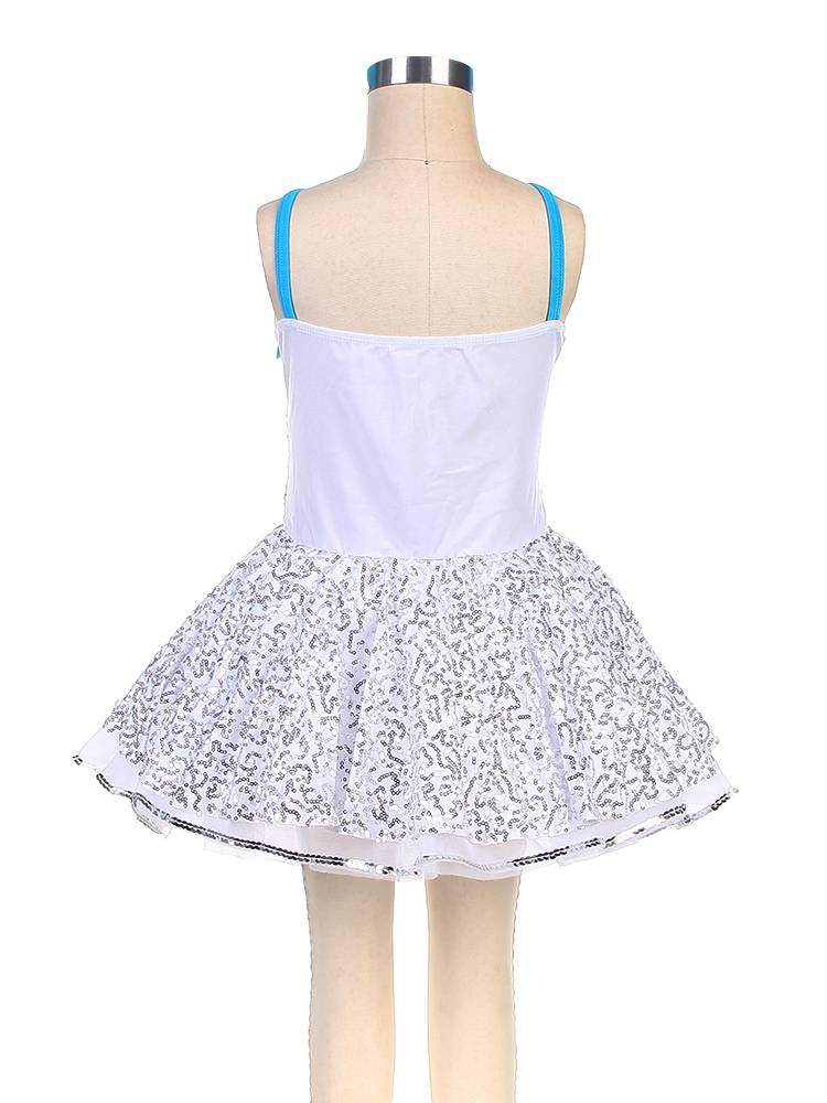 Ballet performance service children's white competition dance dance clothing short skirt sequenf skirt professional ballet tutu skirt