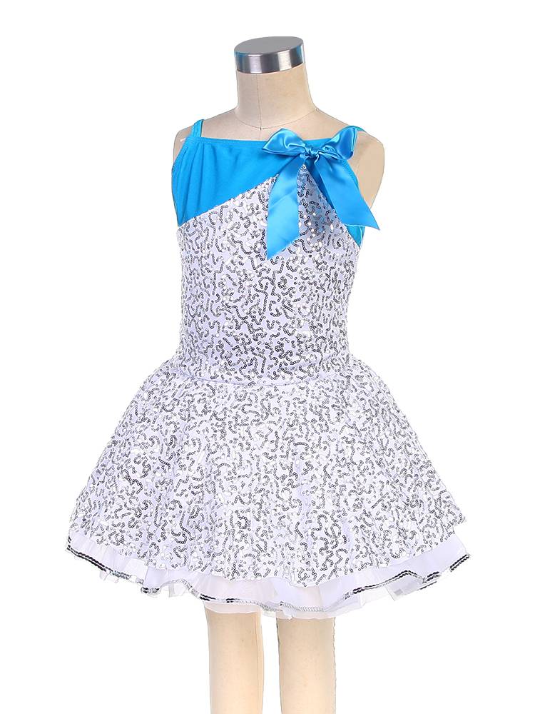 Ballet performance service children's white competition dance dance clothing short skirt sequenf skirt professional ballet tutu skirt