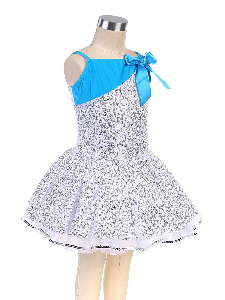 Ballet performance service children's white competition dance dance clothing short skirt sequenf skirt professional ballet tutu skirt