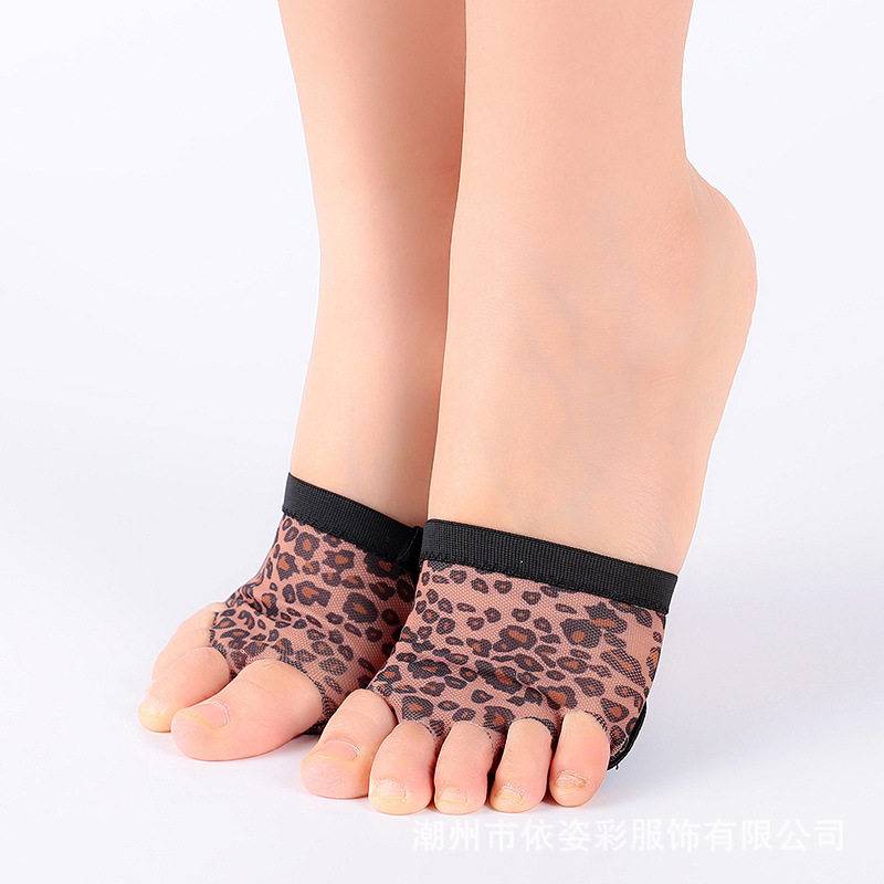 Five -hole belly dance half -shoe feet handle ballet gymnastics dance exercise shoes Latin dance front palm pad