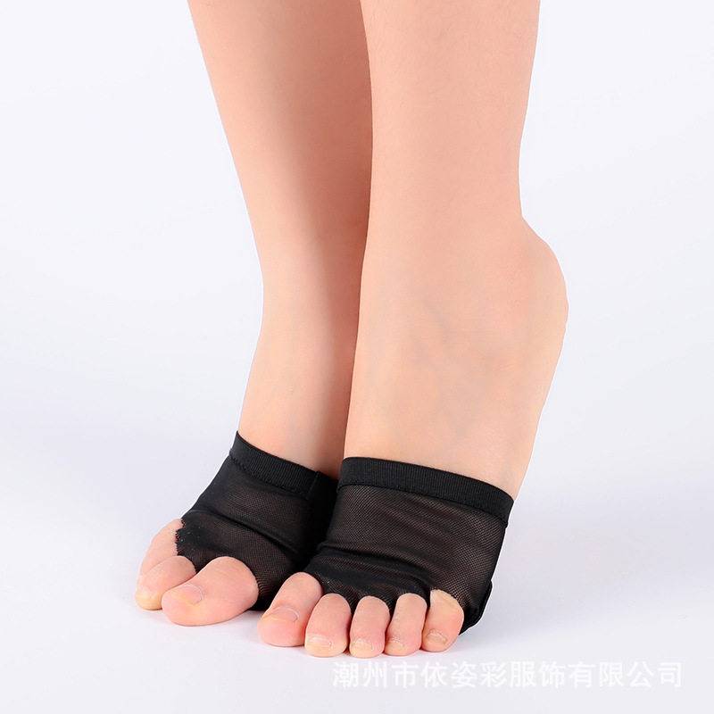 Five -hole belly dance half -shoe feet handle ballet gymnastics dance exercise shoes Latin dance front palm pad