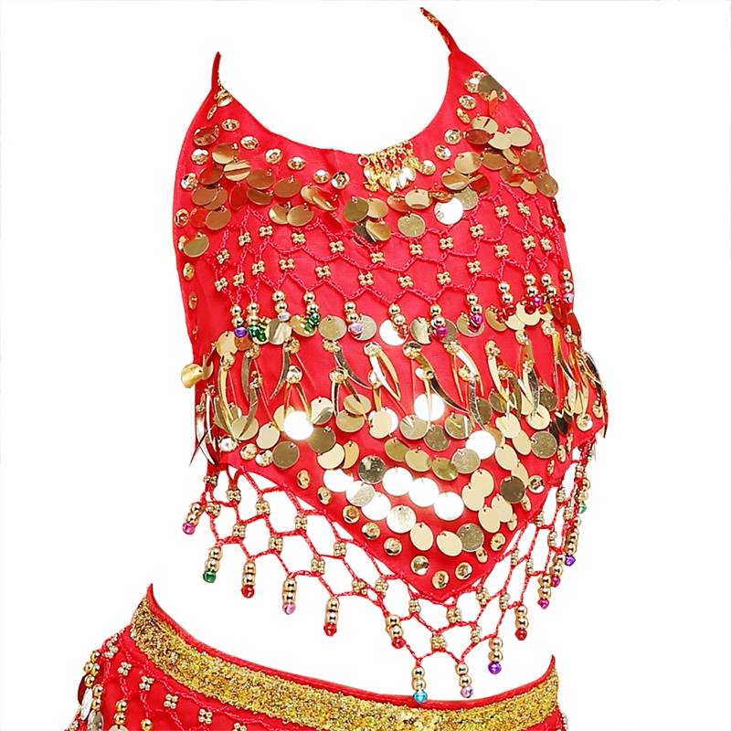Children's belly dance clothing children's practice Indian dance platform national performance shows children's bellyband top