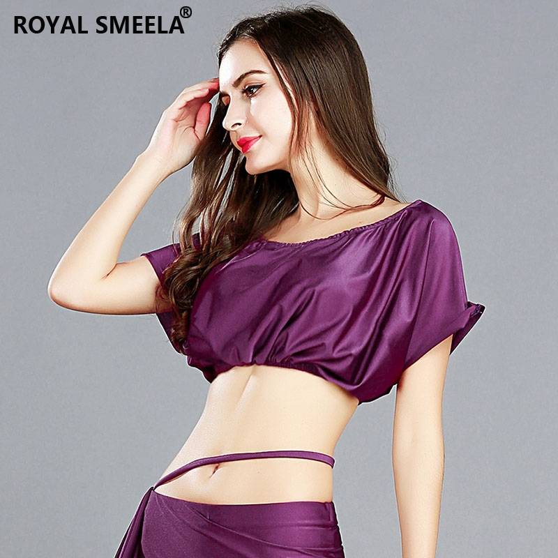 Belly Dance 2024 new practice clothing Top female spring scholar Oriental dance dance clothing sexy loose short sleeves