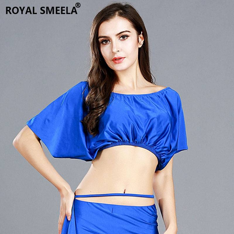 Belly Dance 2024 new practice clothing Top female spring scholar Oriental dance dance clothing sexy loose short sleeves