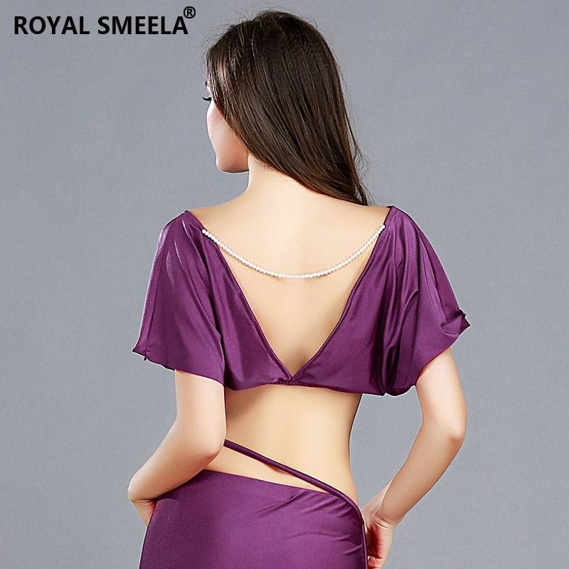 Belly Dance 2024 new practice clothing Top female spring scholar Oriental dance dance clothing sexy loose short sleeves